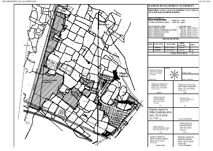 First page of KDA proposed layout plan, Highway City Part-4, Village Kalyanpur, Narwal