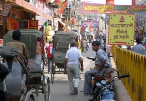 Varanasi, India, Street market in Varanasi.jpg