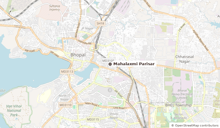 Map of Mahalaxmi Parisar in Bhopal