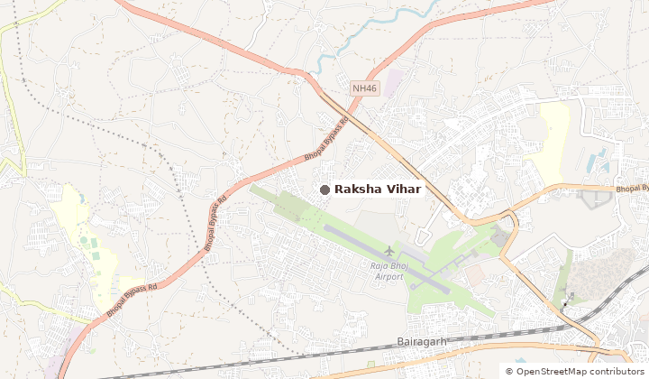 Map of Raksha Vihar in Bhopal