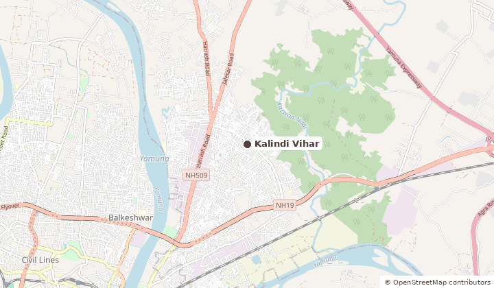 Map of Kalindi Vihar in Agra