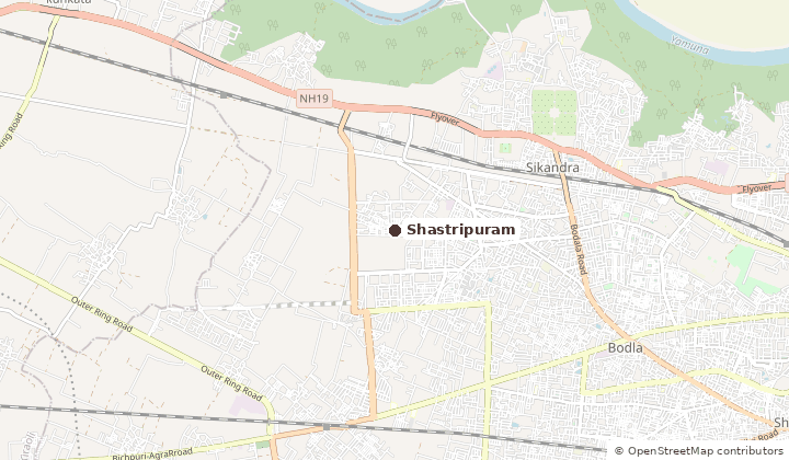 Map of Shastripuram in Agra