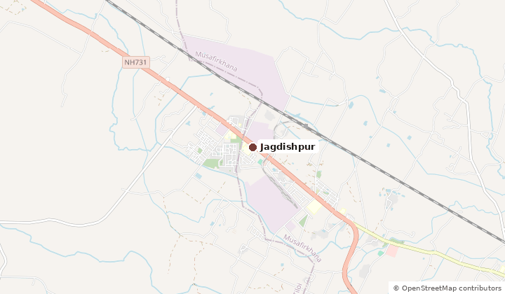 Map of Jagdishpur in Amethi