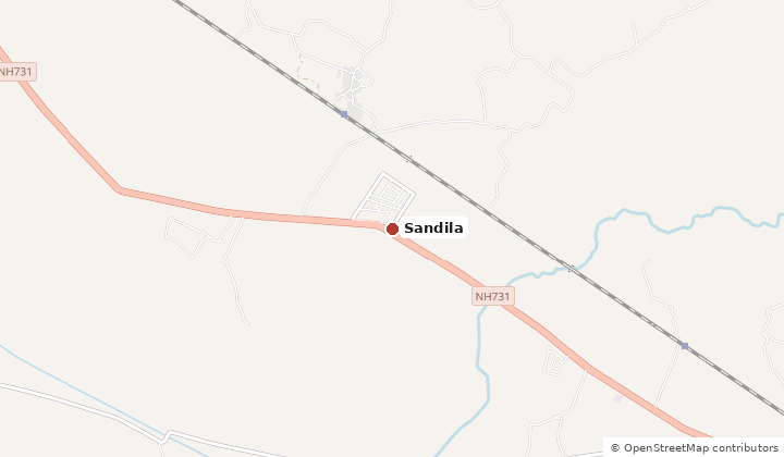 Map of Sandila in Hardoi