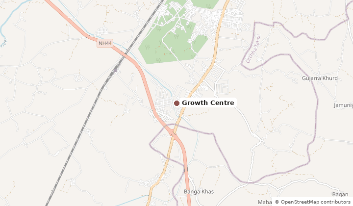 Map of Growth Centre in Jhansi