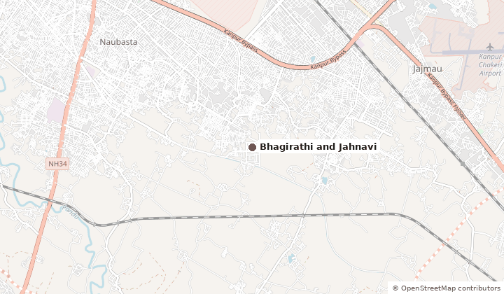 Map of Bhagirathi and Jahnavi in Kanpur