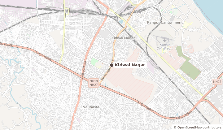 Map of Kidwai Nagar in Kanpur