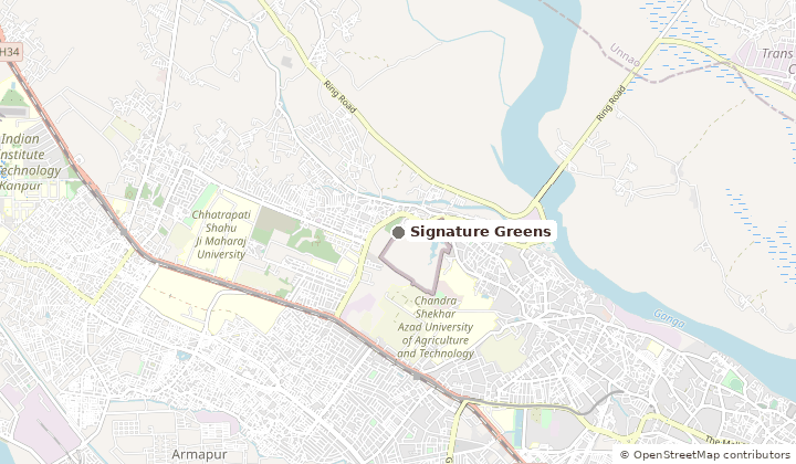 Map of Signature Greens in Kanpur