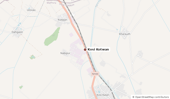 Map of Kosi Kotwan in Mathura