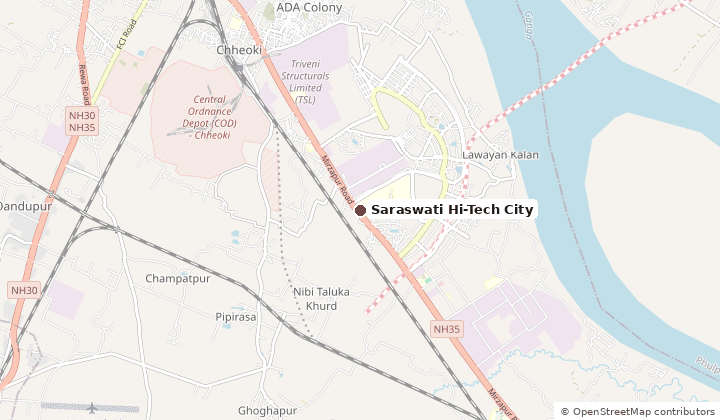 Map of Saraswati Hi-Tech City in Prayagraj