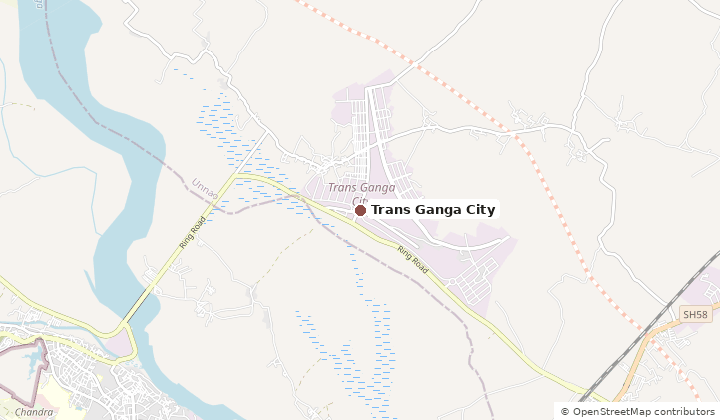 Map of Trans Ganga City in Unnao