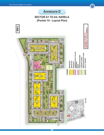 Layout plan, Pocket 14, Sector A1 to A4, Narela