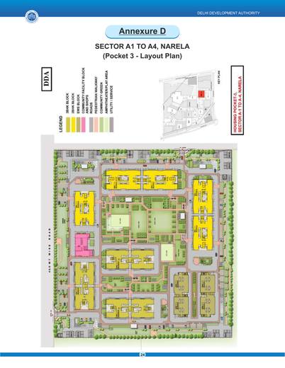 Layout plan, Pocket 3, Sector A1 to A4, Narela