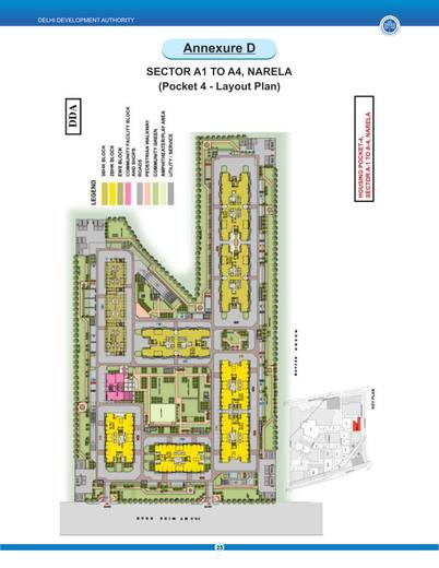 Layout plan, Pocket 4, Sector A1 to A4, Narela