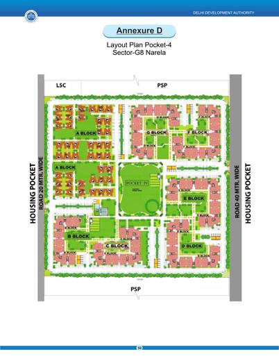 Layout plan, Pocket 4, Sector G8, Narela