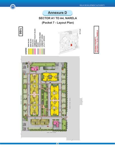 Layout plan, Pocket 7, Sector A1 to A4, Narela