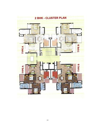2 BHK cluster plan, Madhuban Bapudham Pocket-C