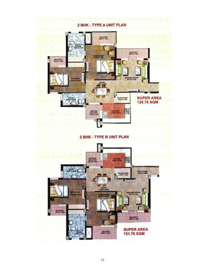 2 BHK Type A unit plan, Madhuban Bapudham Pocket-C