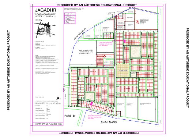 Sector 17, Ambala - HSVP layout and demarcation plan