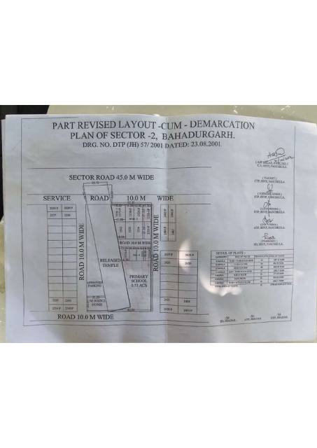 Sector 2, Bahadurgarh - HSVP layout and demarcation plan