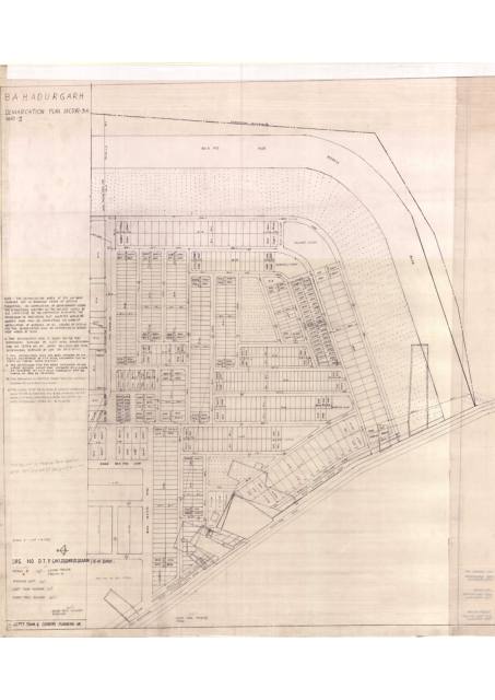 Sector 9A, Bahadurgarh - HSVP layout and demarcation plan