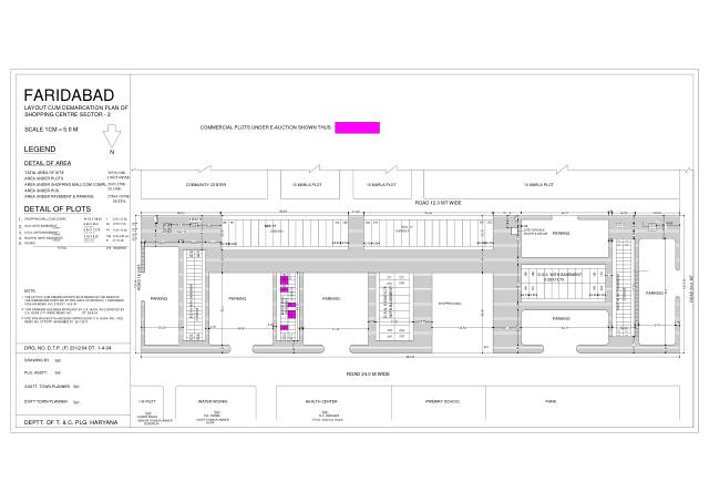 Sector 2, Faridabad - HSVP layout and demarcation plan