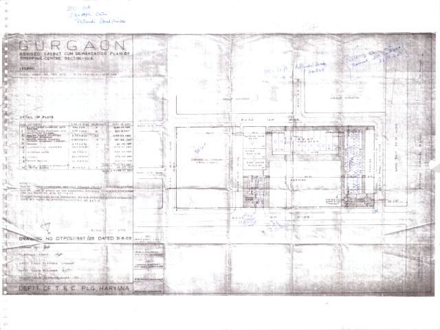 Sector 10A, Gurugram - HSVP layout and demarcation plan