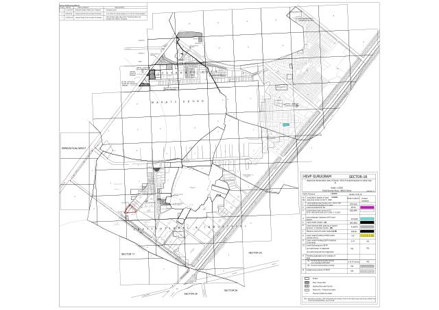 Sector 18, Gurugram - HSVP layout and demarcation plan