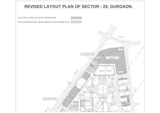 Sector 29, Gurugram - HSVP layout and demarcation plan