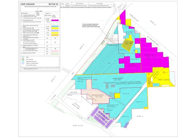 Sector 30, Gurugram - HSVP layout and demarcation plan