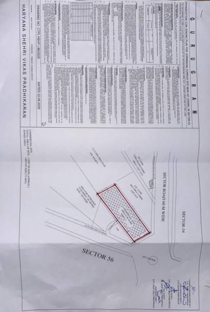 Sector 53, Gurugram - HSVP layout and demarcation plan