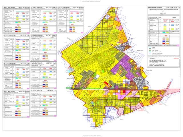 Sector 9, Gurugram - HSVP layout and demarcation plan