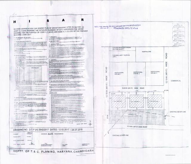 Sector 14P, Hisar - HSVP layout and demarcation plan