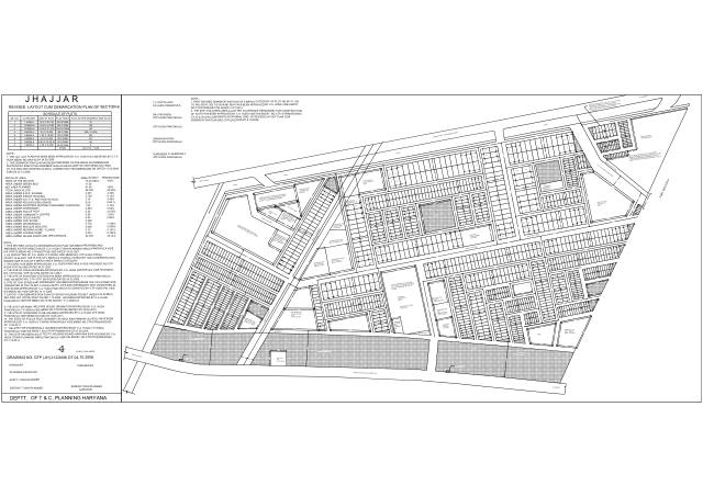 Sector 6, Jhajjar - HSVP layout and demarcation plan