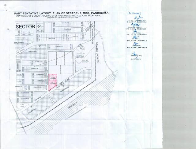 Sector 2, Panchkula - HSVP layout and demarcation plan