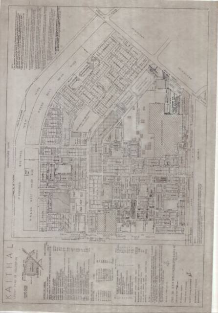 Sector 21, Panchkula - HSVP layout and demarcation plan