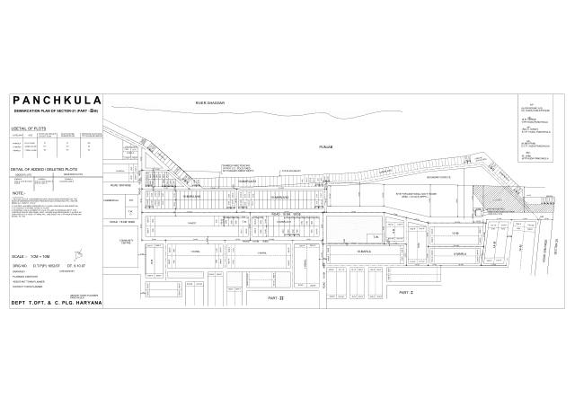 Sector 21, Panchkula - HSVP layout and demarcation plan