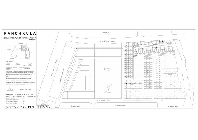 Sector 4, Panchkula - HSVP layout and demarcation plan