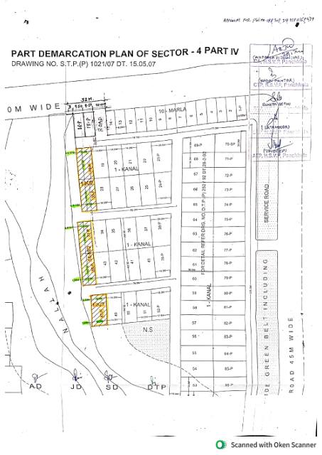 Sector 4, Panchkula - HSVP layout and demarcation plan
