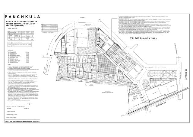 Sector 6, Panchkula - HSVP layout and demarcation plan