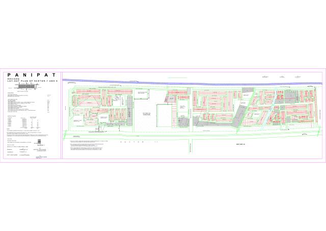 Sector 7, 8P, Panipat - HSVP layout and demarcation plan