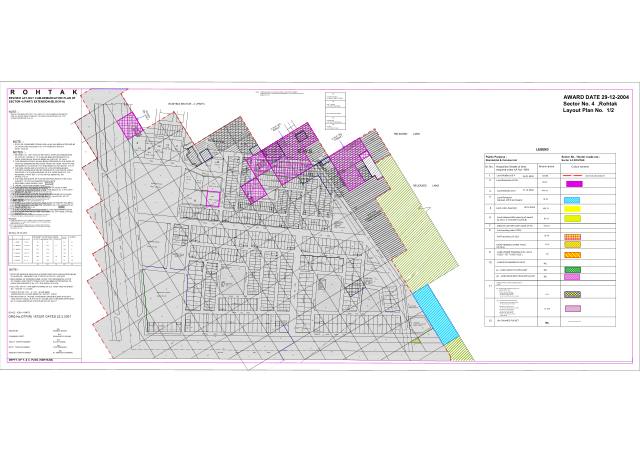 Sector 4, Rohtak - HSVP layout and demarcation plan