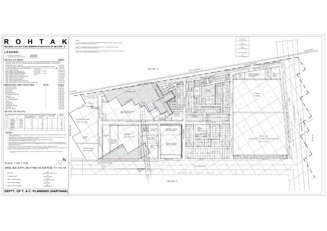 Sector 5, Rohtak - HSVP layout and demarcation plan