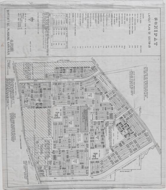 Sector 23, Sonipat - HSVP layout and demarcation plan