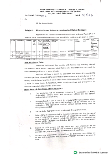 HEWO's offer and its terms