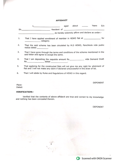 The affidavit HEWO asks for