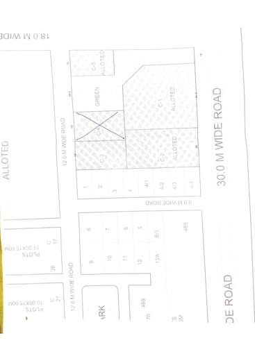 Pallav Puram Phase-II - the commercial pocket, plots C-1 to C-5, showing which are already allotted