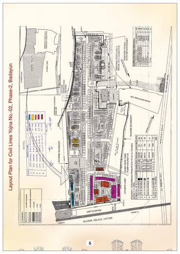 Layout plan, Civil Lines Yojna No. 2, Phase 2, Badaun